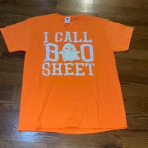 New I Call Boo Sheet Funny Cute Ghost Sarcastic Halloween T-Shirt Mens sz M